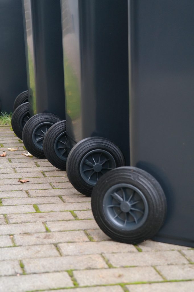 garbage can, bikes, mobile, waste, garbage, ton, waste bins, ton of plastic, black, large refuse containers, mgb, waste bin, waste container, trash can, container